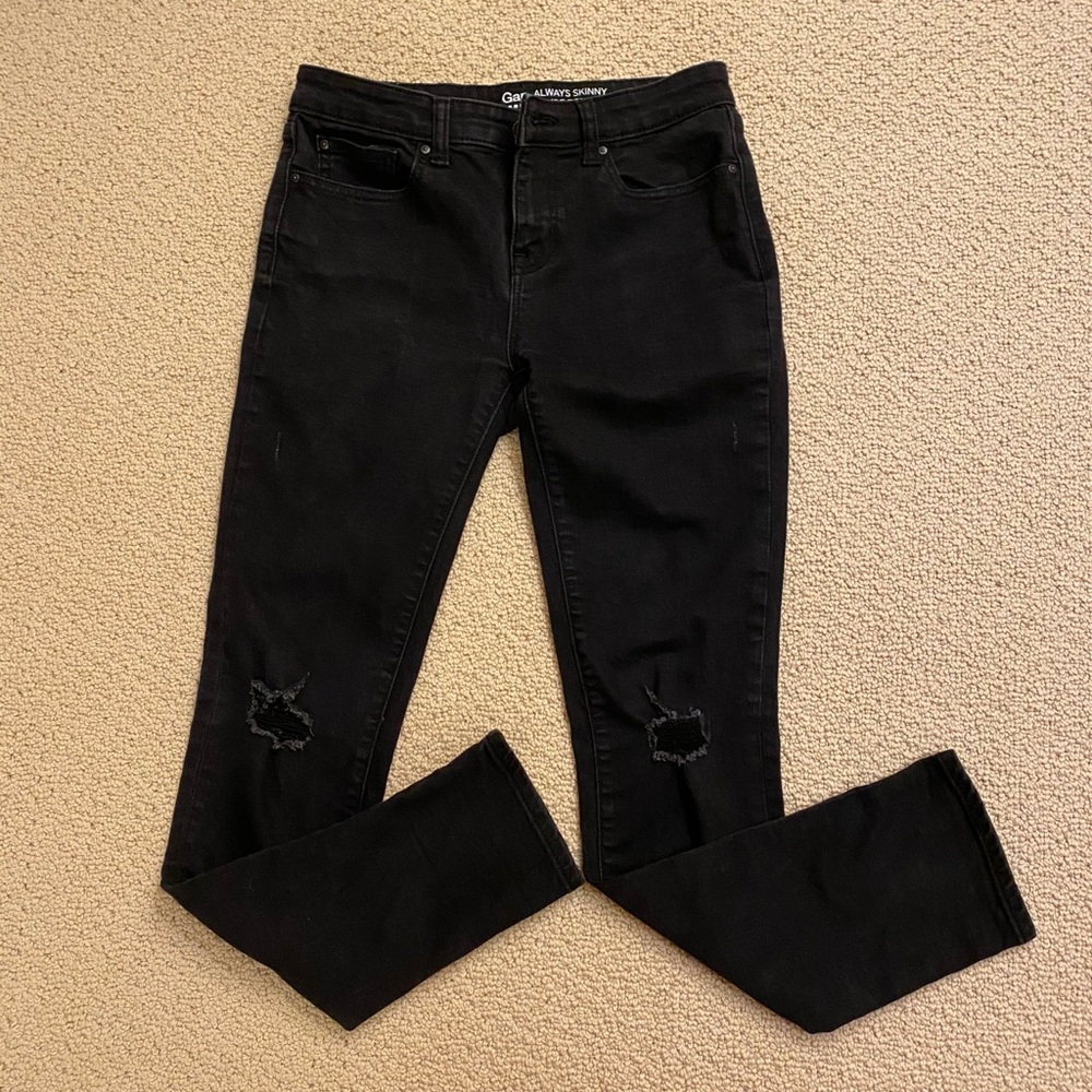 Gap Black Distressed Jeans